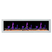 Litedeer Gloria II 78-in Smart Control Electric Fireplace Wifi Enabled - ZEF78VCW White - Litedeer Homes