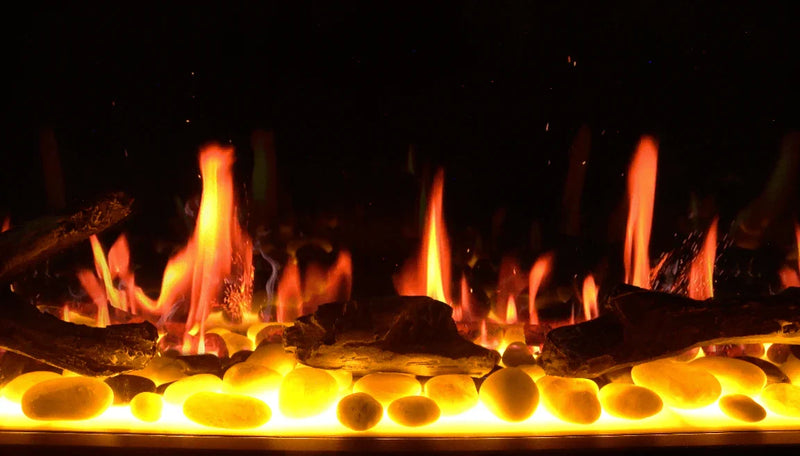 Litedeer Gloria II 78" Smart Push-in Electric Fireplace with App - ZEF78VS, Silver - Litedeer Homes