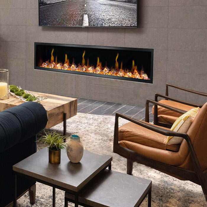 Litedeer Latitude 45-in Smart Control Electric Fireplace Wifi Enabled - ZEF45XC, Black