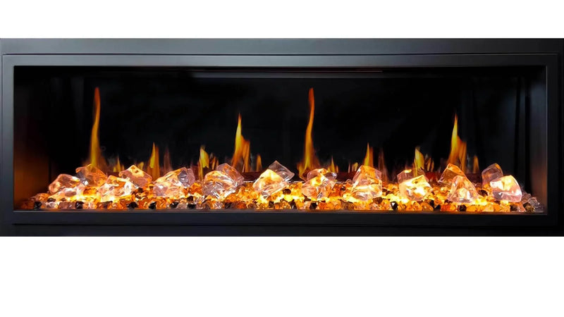 2025 New Litedeer Homes Latitude 55 inch Built-in Smart Electric Fireplace with Crackling Sounds, Diamond-like Crystal - ZEF55VC - Litedeer Homes