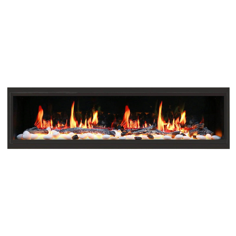 2025 NewLitedeer Homes Latitude 65-inch Ultra-Slim Smart Electric Fireplace with 1-inch Trim – Multi-Flame LED, Driftwood Logs & River Rocks, WiFi/App-Control, Flush/Recessed/Wall-Mounted (Model: ZEF65X) - Litedeer Homes