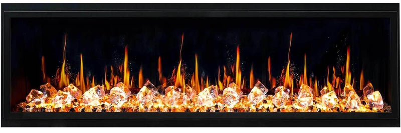2025 New Litedeer Homes Latitude 65 inch Ultra-Slim Smart Electric Fireplace with Crackling Sounds, Diamond-like Crystal - ZEF65XC - Litedeer Homes