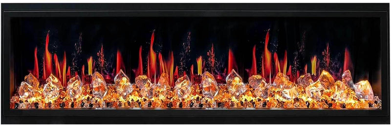 2025 New Litedeer Homes Latitude 65 inch Ultra-Slim Smart Electric Fireplace with Crackling Sounds, Diamond-like Crystal - ZEF65XC - Litedeer Homes