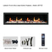 Latitude 75" Smart Built-in Linear Electric Fireplace with App Crackling Sounds - ZEF75V,Black - Litedeer Homes