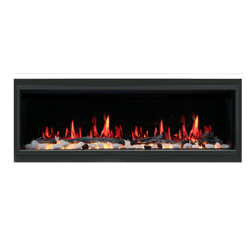 2025 New Lited eer Homes Latitude 75-inch Ultra-Sleek Smart Electric Fireplace with 1-inch Trim – Multi-Flame LED, Driftwood Logs & River Rocks, WiFi/App-Control, Flush/Recessed/Built-in Wall (Model: ZEF75V) - Litedeer Homes