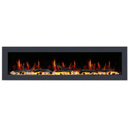 2025 New Litedeer Homes Latitude II 48-in Wall Mounted Smart Electric Fireplace with App, Crackling Sounds, Driftwood Log & River Rock - ZEF48X - Litedeer Homes