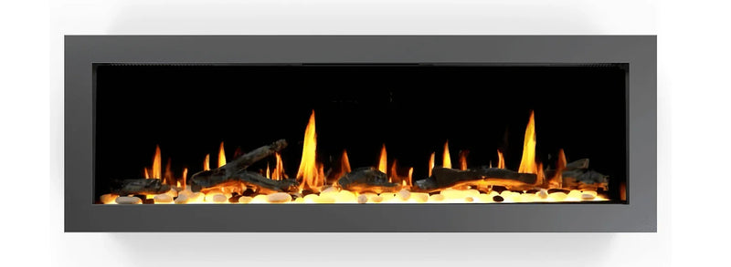 2025 New Litedeer Homes Latitude II 48-in Wall Mounted Smart Electric Fireplace with App, Crackling Sounds, Driftwood Log & River Rock - ZEF48X - Litedeer Homes