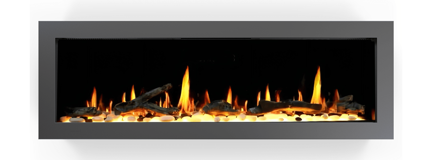 Litedeer Latitude II 48" Seamless Wall Mounted Electric Fireplace With Smart App - ZEF48X,Black - Litedeer Homes