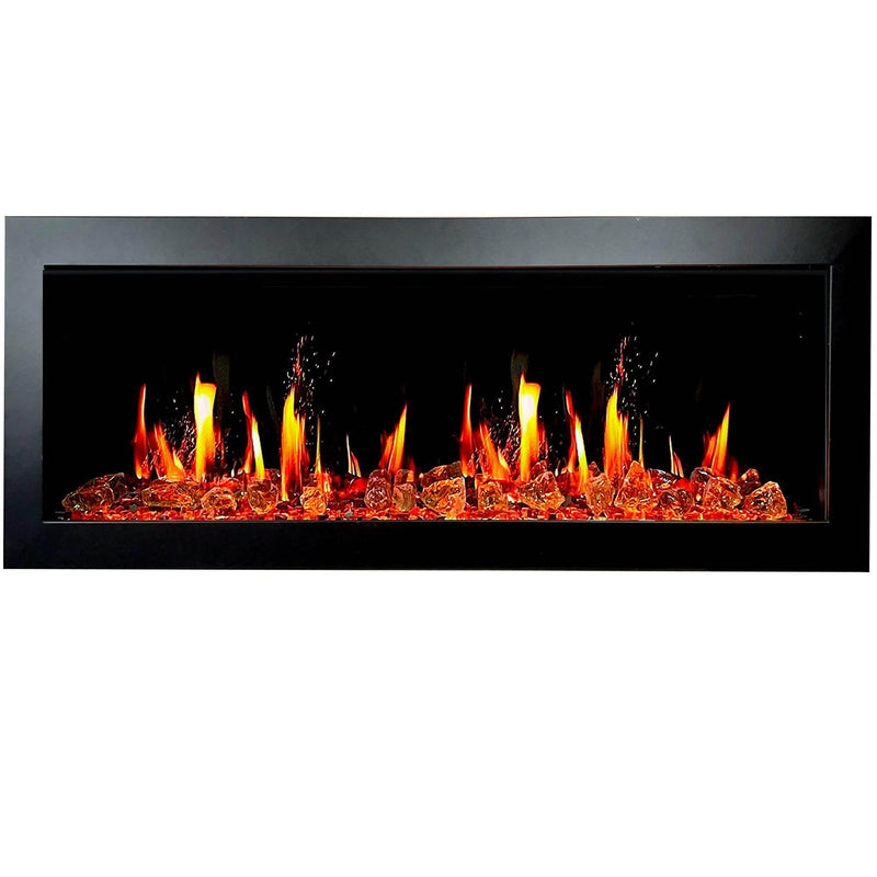 Litedeer Homes Latitude II 48 inch Wall Mount Smart Electric Fireplace with Reflective Amber Glass - ZEF48XA - Litedeer Homes