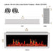 Litedeer Latitude 48" Smart Wall Mount Electric Fireplace with Amber Glass - ZEF48XA, Amber Glass Black - Litedeer Homes