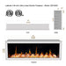 Litedeer Latitude 48" Smart Control Electric Fireplace Wifi Enabled - ZEF48XC, Black - Litedeer Homes