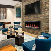 2025 New Litedeer Homes Latitude II 58-inch Wall Mount Smart Electric Fireplace with app Diamond-like Crystal - ZEF58VC, Black - Litedeer Homes