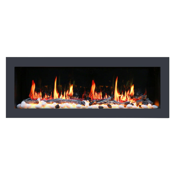 Litedeer Latitude II 58" Wall Mounted Electric Fireplace with App - ZEF58V,Black - Litedeer Homes