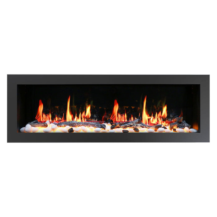 Litedeer Latitude II 58" Wall Mounted Electric Fireplace with App - ZEF58V,Black - Litedeer Homes