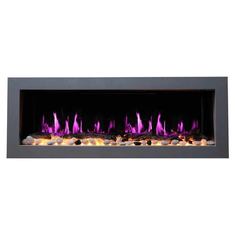 2025 New Litedeer Homes Latitude II 58-inch Wall Mount Smart Electric Fireplace with Multi-flame, Crackling Sounds - ZEF58V - Litedeer Homes
