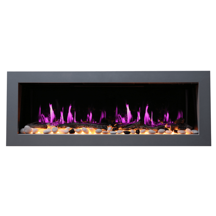 Litedeer Latitude II 58" Wall Mounted Electric Fireplace with App - ZEF58V,Black - Litedeer Homes