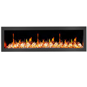 Litedeer Latitude II 68-in Smart Control Electric Fireplace Wifi Enabled - ZEF68XC, Black - Litedeer Homes