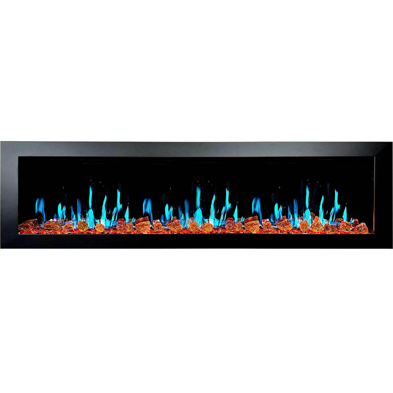2025 New Litedeer Homes Latitude II 78 inch Wifi Smart Electric Fireplace with crackling - ZEF78VA - Litedeer Homes