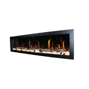 2025 New Litedeer Homes Latitude II 78-inch Wall Mount Smart Electric Fireplace with Crackling Sounds (Model: ZEF78V), Black - Litedeer Homes