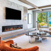 2025 New Litedeer Homes Latitude II 78-inch Wall Mount Smart Electric Fireplace with Crackling Sounds (Model: ZEF78V), Black - Litedeer Homes