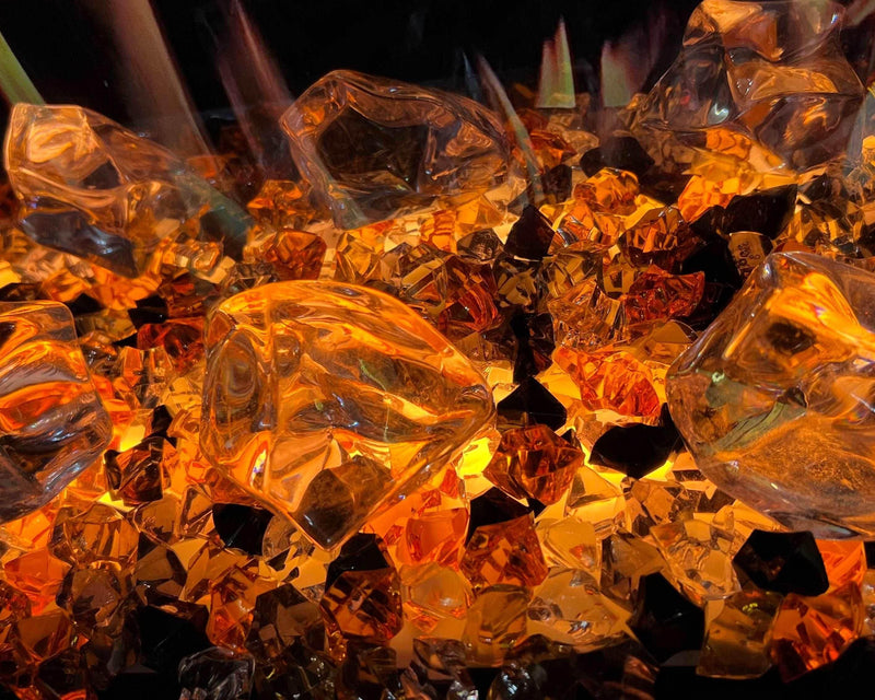 Litedeer Mercury 5 color crystal decor media for 55 inch Smart Electric Fireplace - Litedeer Homes