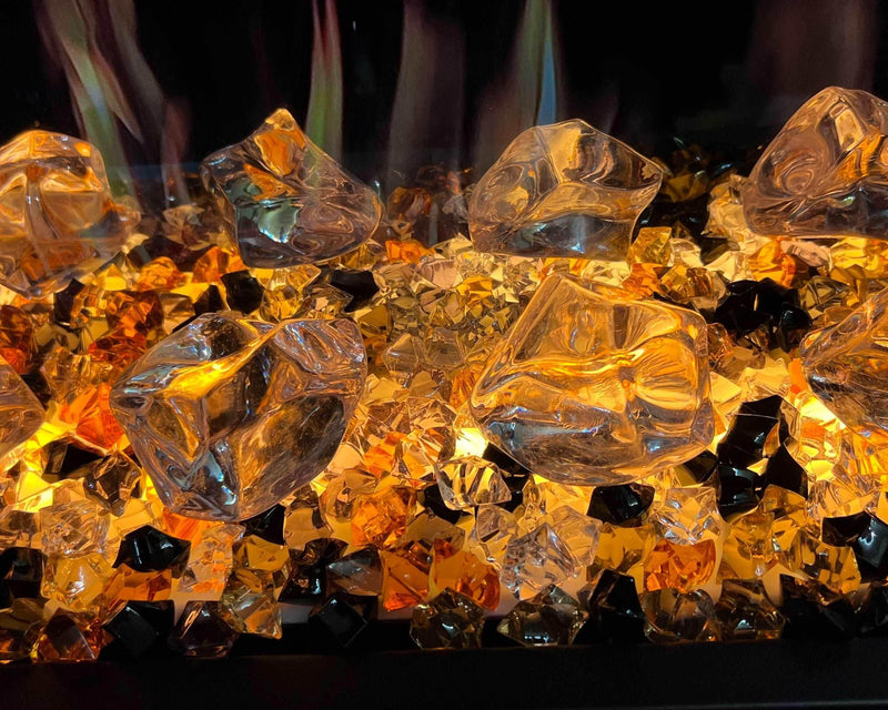 Litedeer Mercury 5 color crystal decor media for 55 inch Smart Electric Fireplace - Litedeer Homes