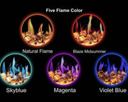 Litedeer Mercury 5 color crystal decor media for 55 inch Smart Electric Fireplace - Litedeer Homes