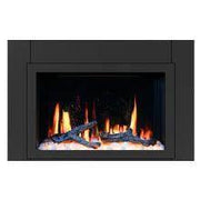 2025 New LiteStar 30-inch Wall Mounted Smart Electric Fireplace Insert with Crackling Sounds, Multi-Flame Style, Fireplace App Driftwood Log & River Rock (ZEF38VC-30) - Litedeer Homes