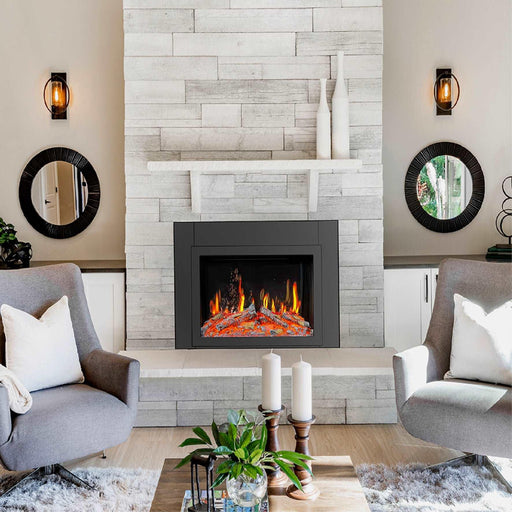 Litedeer LiteStar 38-in Electric Fireplace Insert Wifi Enabled - ZEF38VC, Black