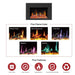 Litedeer LiteStar 38-in Electric Fireplace Insert Wifi Enabled - ZEF38VC, Black