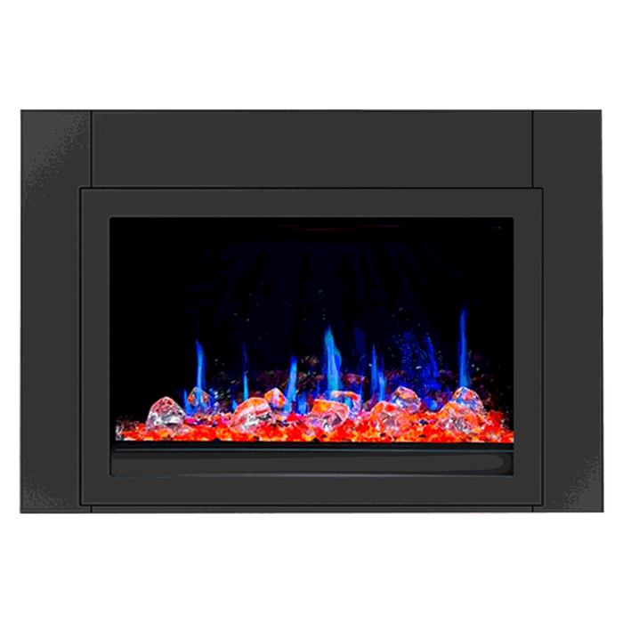 LiteStar 38" Smart Electric Fireplace Insert with App Reflective Amber Glass - ZEF38VC-A - Litedeer Homes