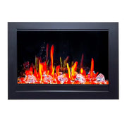 LiteStar 38" Smart Electric Fireplace Insert with App Reflective Amber Glass - ZEF38VC-A - Litedeer Homes
