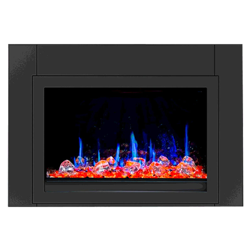 LiteStar 38" Smart Electric Fireplace Insert with App Reflective Amber Glass - ZEF38VC-A - Litedeer Homes